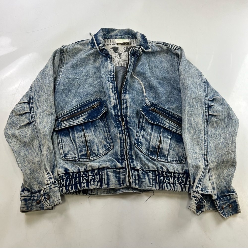 urban equipment women’s  denim zip up jacket L L77-5